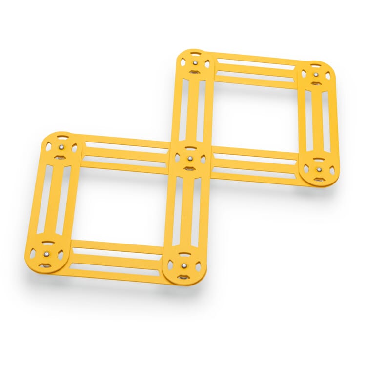 French scissor coaster, Yellow
