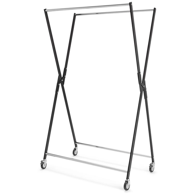 Kleiderständer Portant Plus, RAL 9005 Tiefschwarz