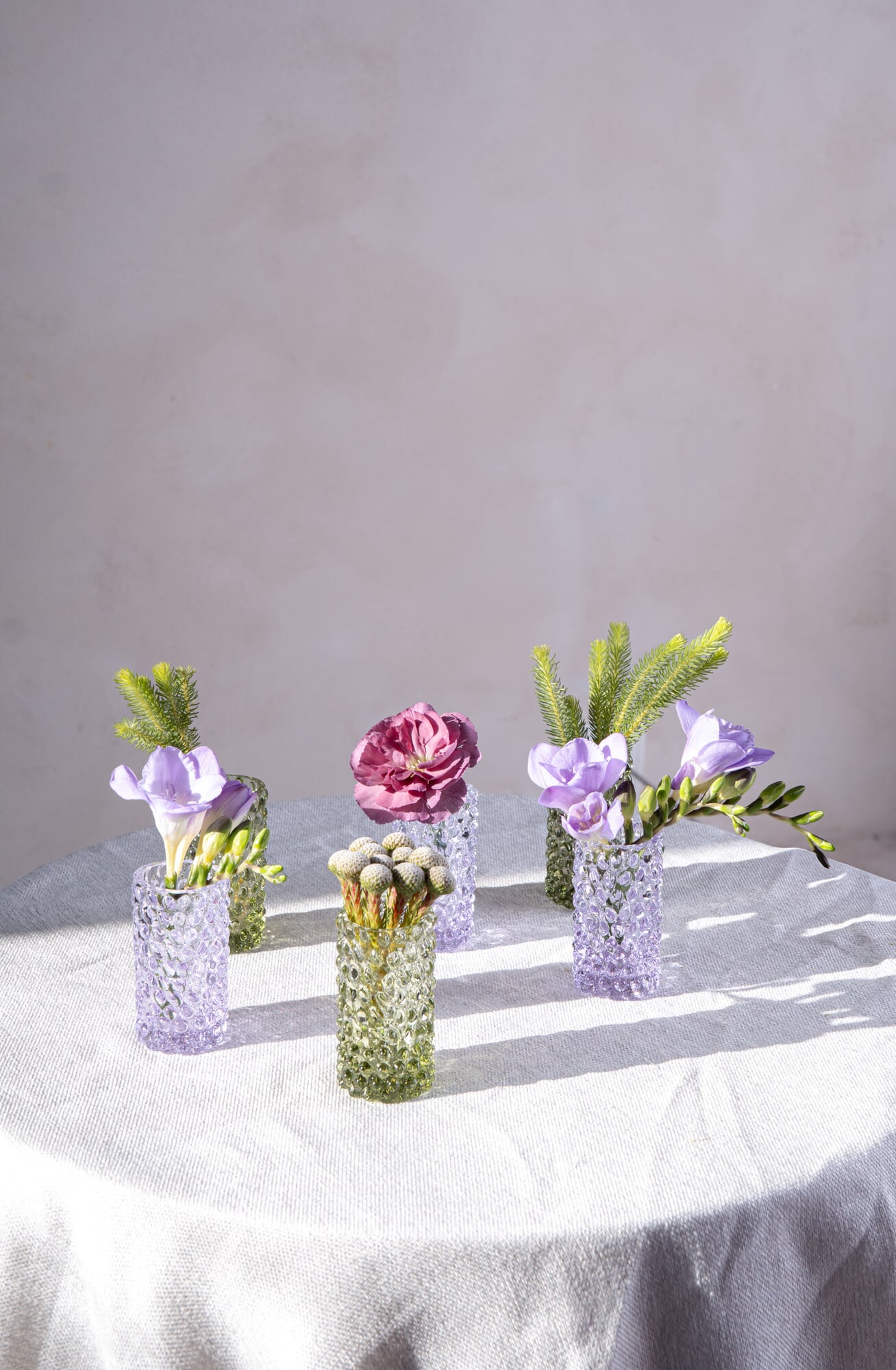 Vase Hobnail, Lila