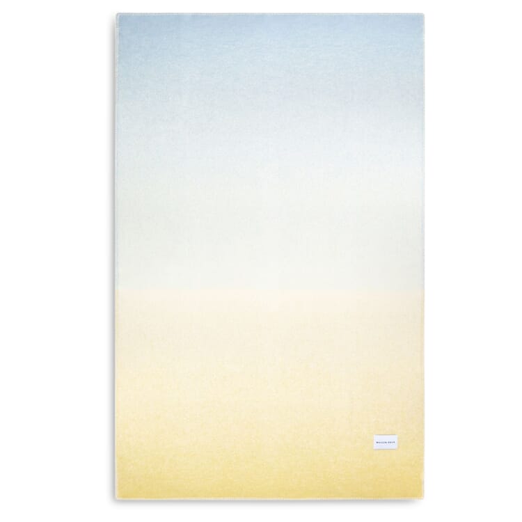 Virgin wool blanket Gradient, Blue-yellow