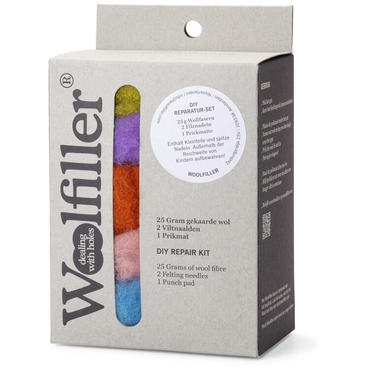 Woolfiller repair kit, Natural and pastel colors