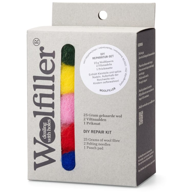 Reparaturset Woolfiller, Bunte Farben