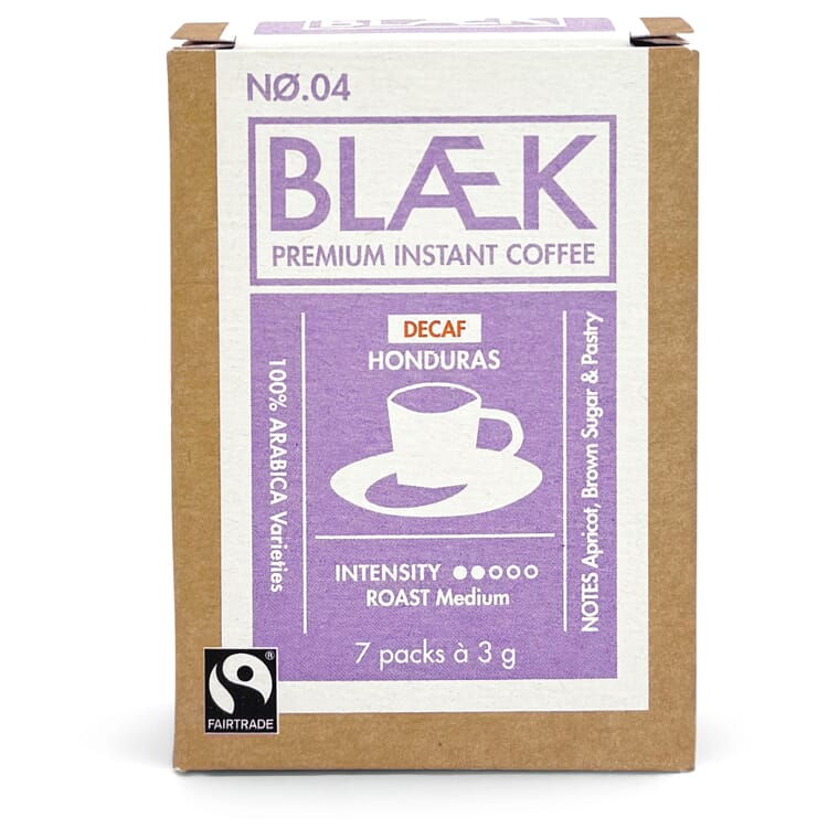 Blæk Bio-Instant-Kaffee, Decaf, Box
