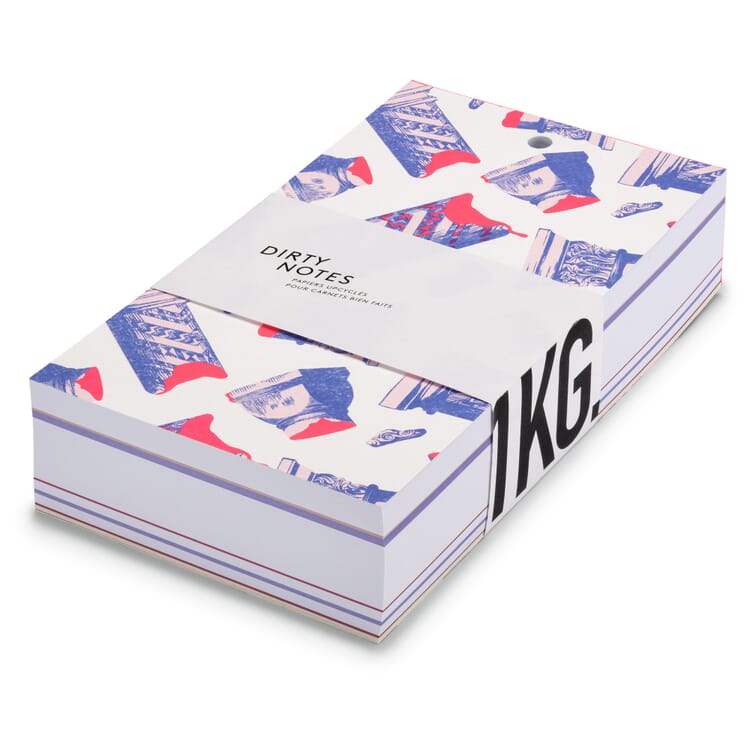 Dirty Notes Notepad, Blue/Red