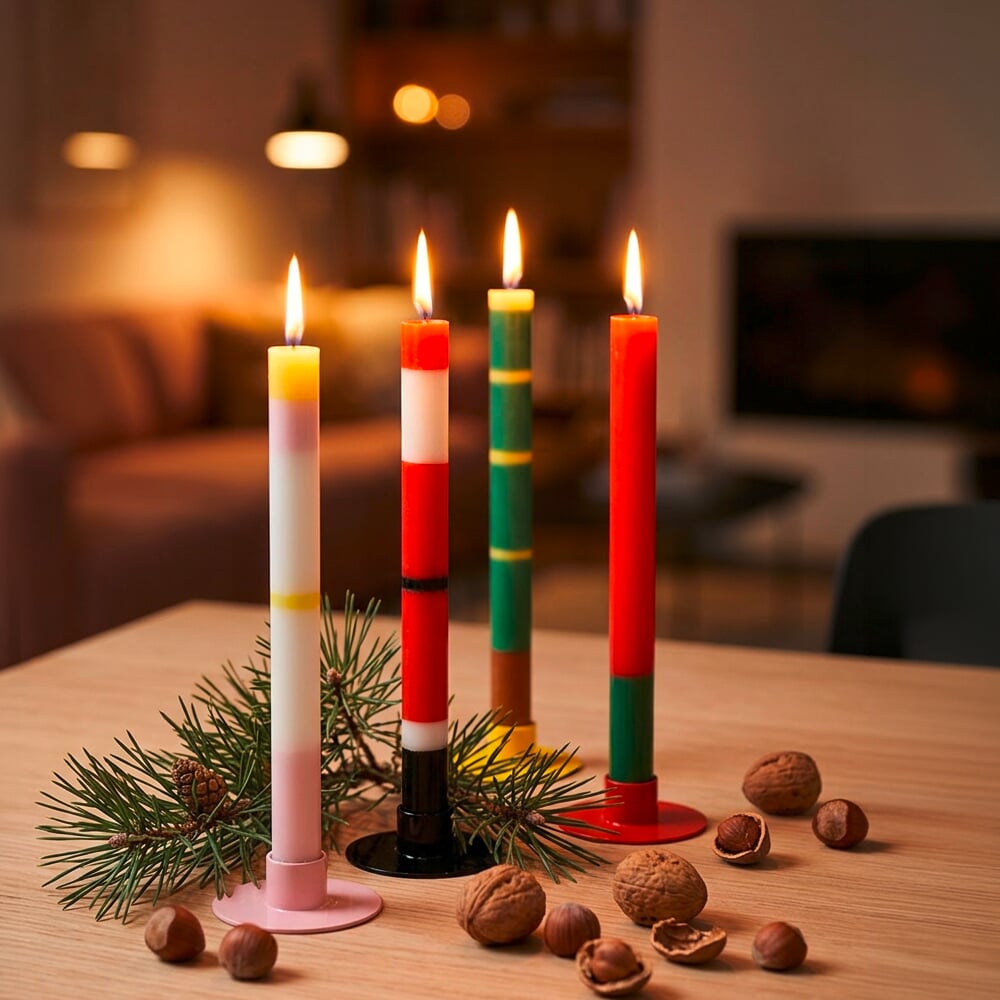 Stabkerze Weihnacht, (4er-Set)