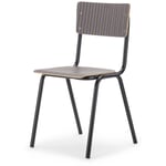 Colegio Chair Striped / Black-Gray RAL 7021