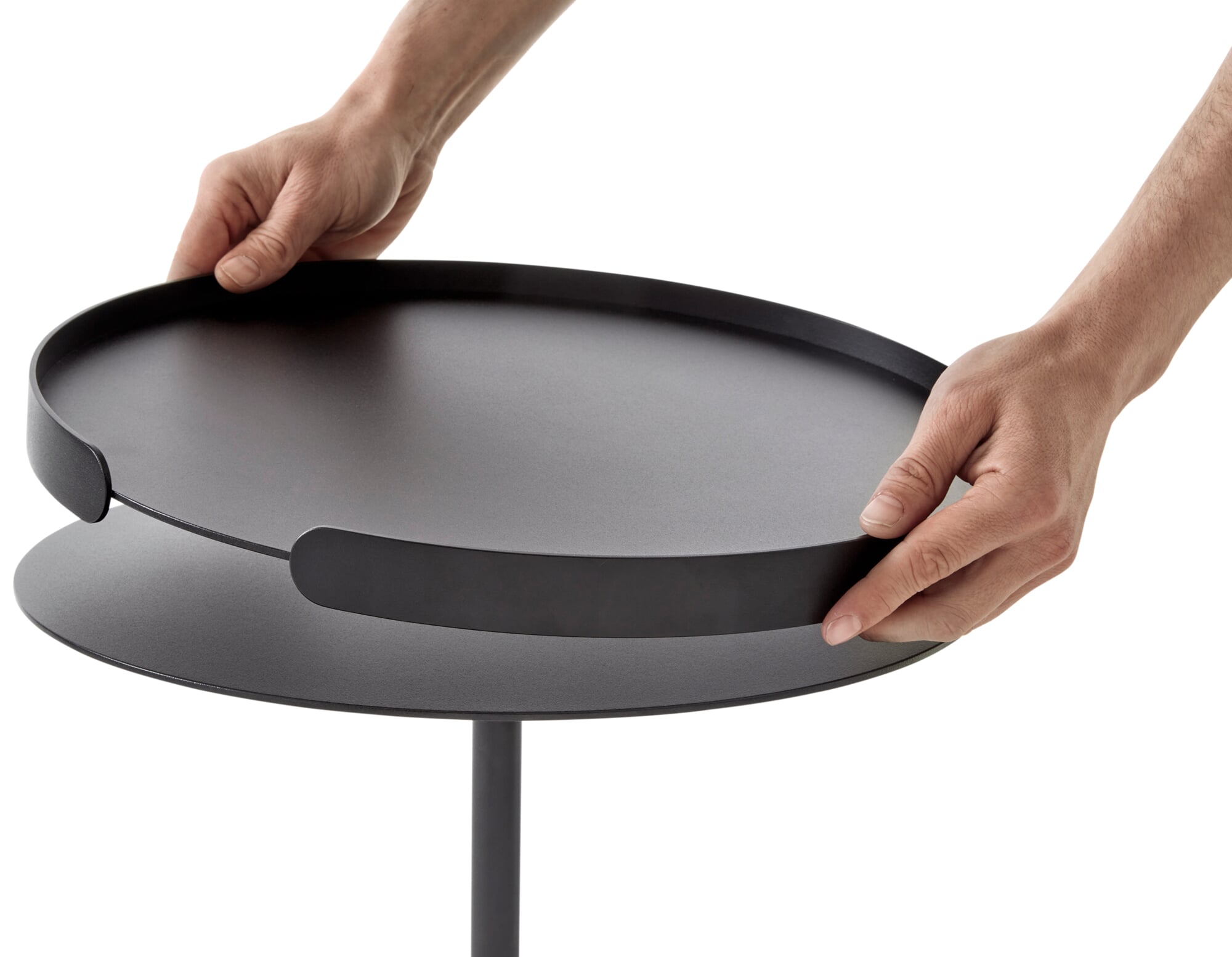 Tabletttisch Ollie, Tiefschwarz RAL 9005