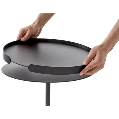 Tabletttisch Ollie, Tiefschwarz RAL 9005