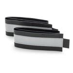 Lederband mit Reflektorstreifen Schwarz