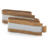 Leather Strap with Reflective Strips Natural