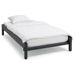 Erik Bed, 90 x 200 cm RAL 7021 Black grey