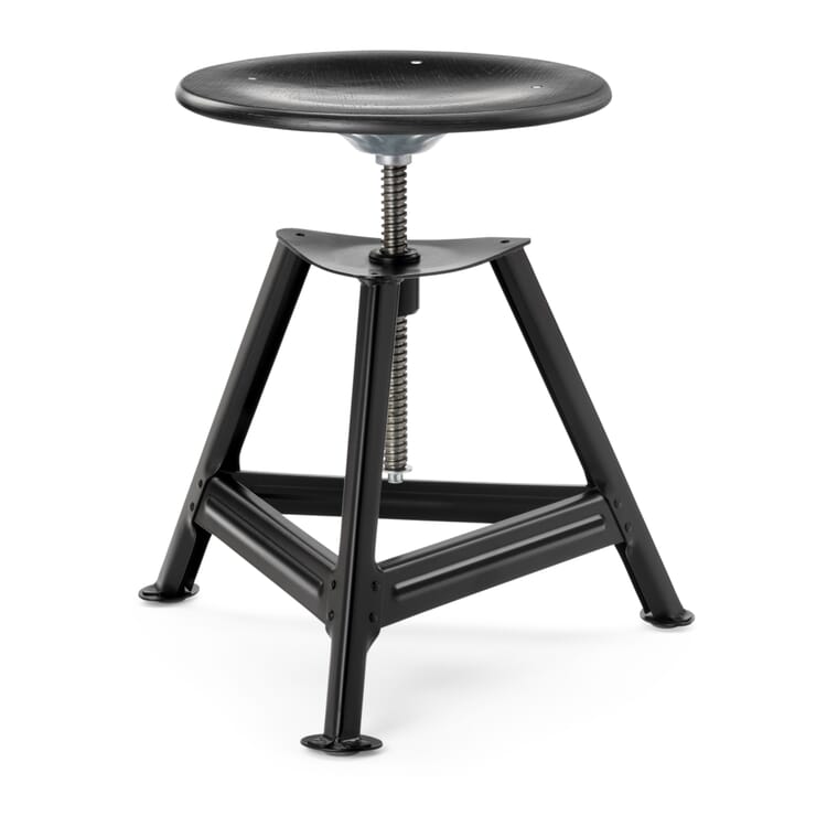 Hocker Chemnitz, höhenverstellbar, monochrom, Schwarz matt/Schwarz RAL 9005