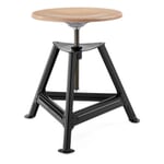 Hocker Chemnitz, höhenverstellbar RAL 7021 Schwarzgrau