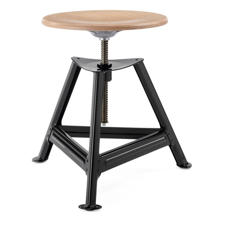 Hocker Chemnitz, höhenverstellbar, RAL 7021 Schwarzgrau