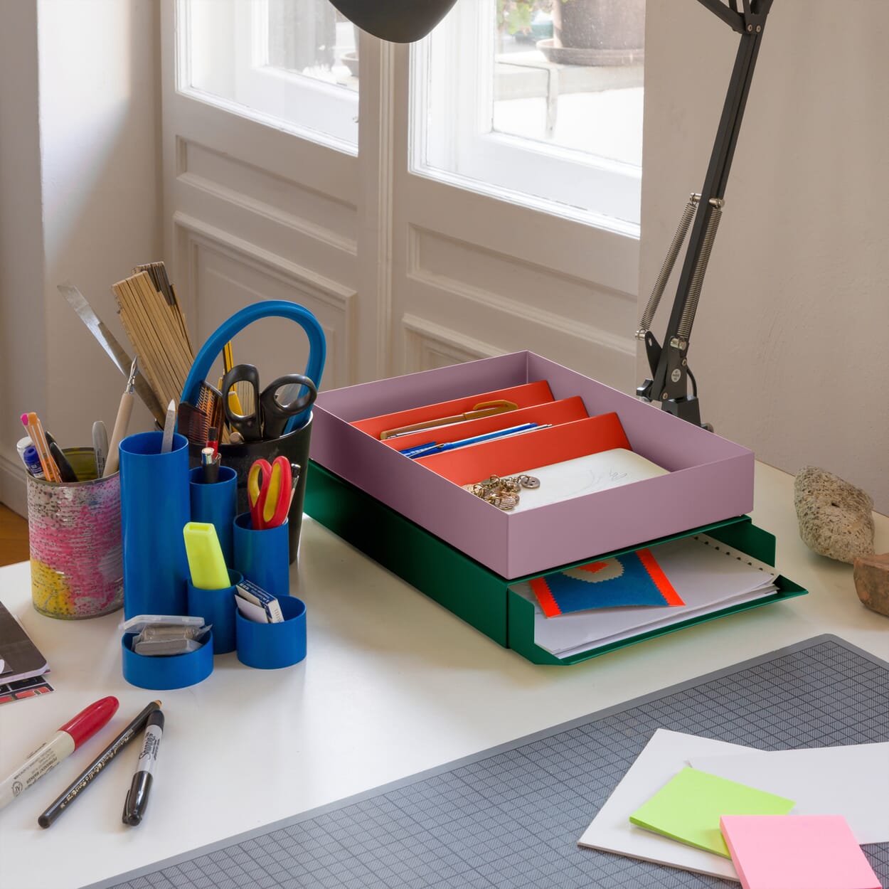 Set: Stapler, Knicker, Falter