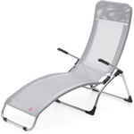 Gstaad Deck Chair" Silver / Gray