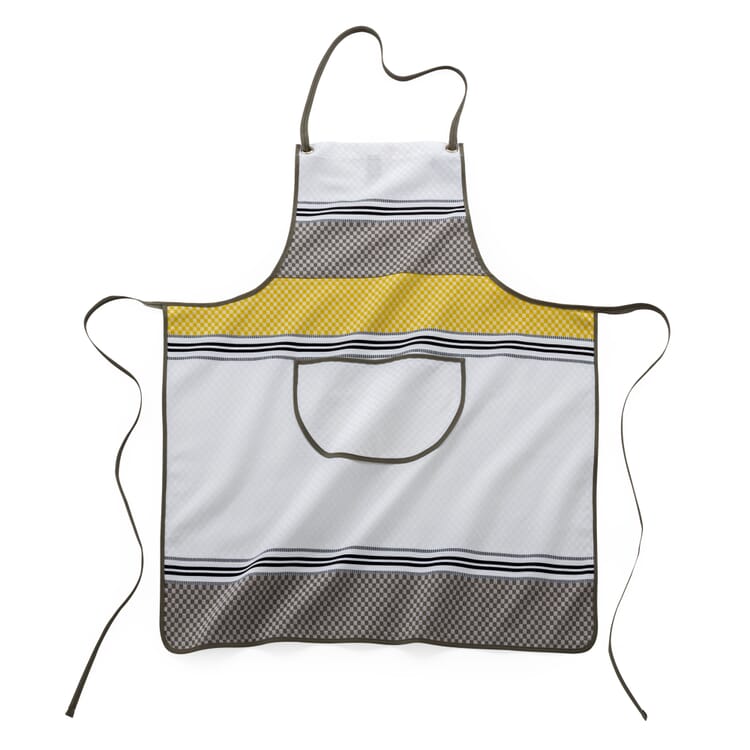 Apron check, White / Yellow