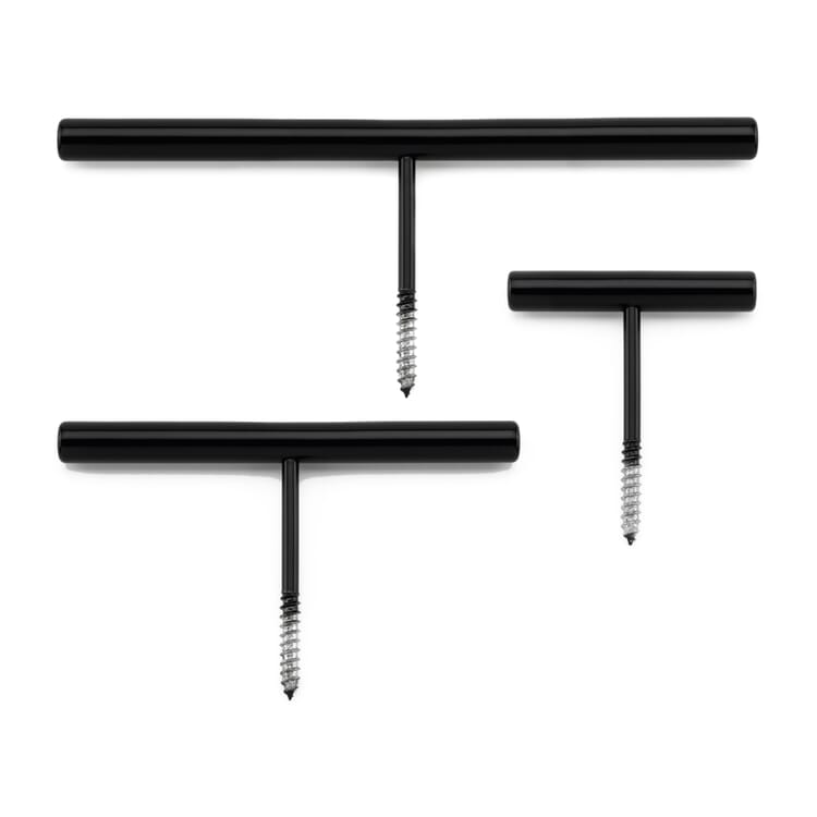 Line Hook Set, RAL 9005 Jet black