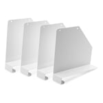 Bookend to shelf industry RAL 9016 Traffic white