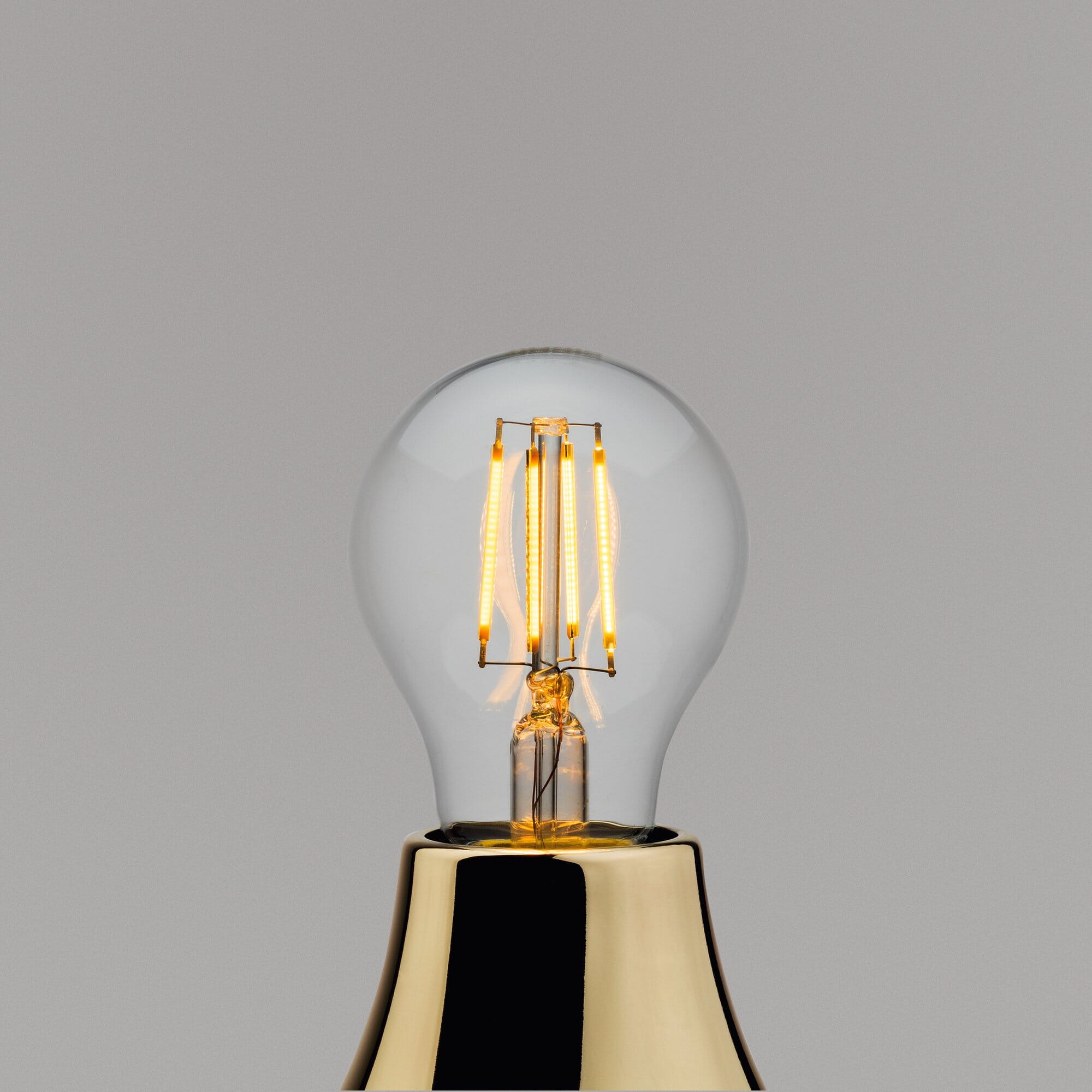 LED Solar Glühbirne Kunststoff Filament klar silberfarbig warmweiß 22x7,5cm
