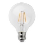 LED-Filament-Globelampe 80 mm E27 E 27 4,5 W Klar