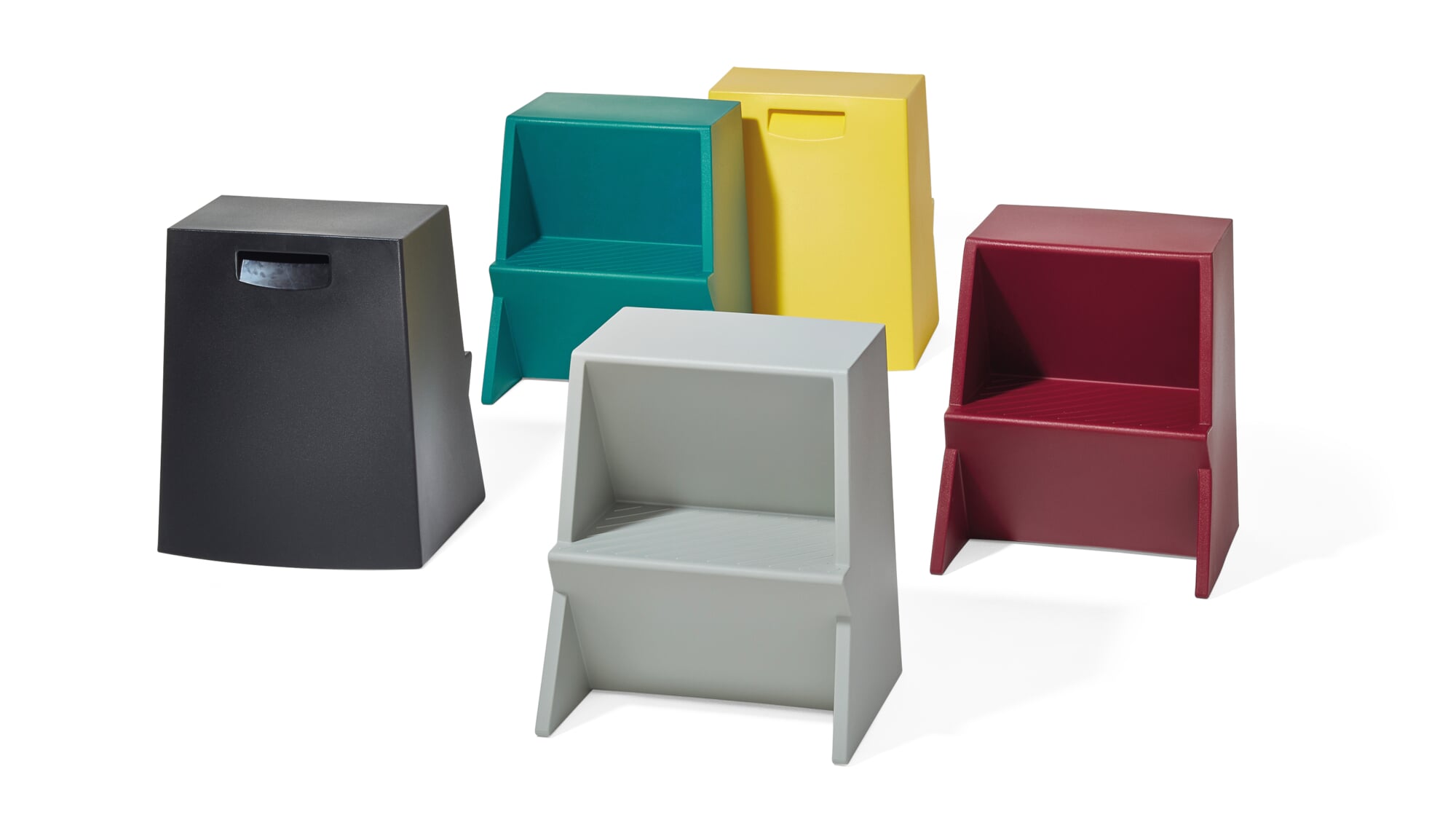 VERDELOOK Metall-Tritthocker 3-stufig – 123x48x7 Cm, Rutschfest & EN 131 Geprüft