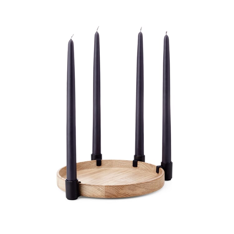 Candlestick Luna, Oak / Black