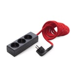 Socket with textile cable Red / Red