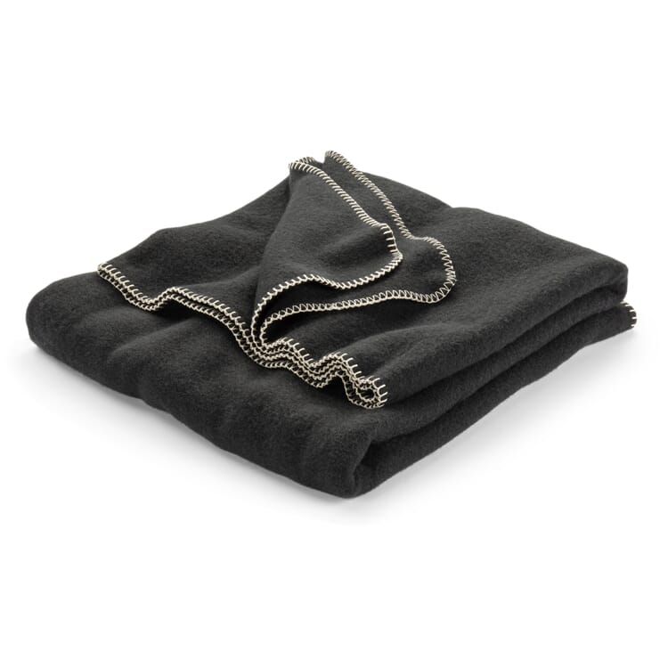 Virgin wool blanket, Anthracite