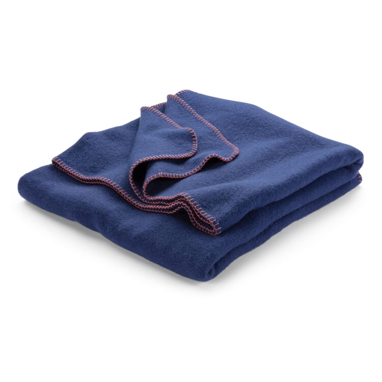 Virgin wool blanket, Cornflower