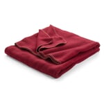 Virgin wool blanket Dark red