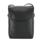 Leather bag messenger Portrait Black