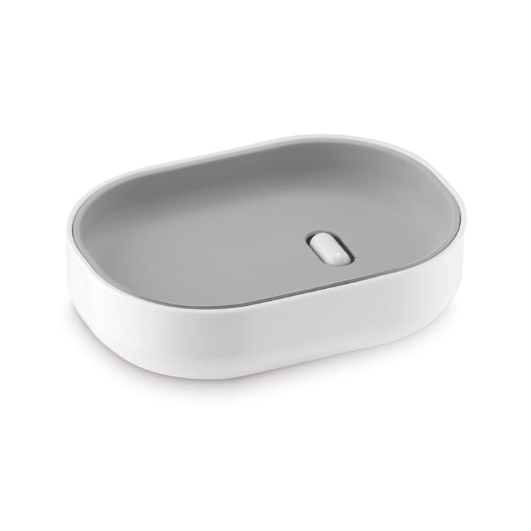 Soap dish Lunar, White / Grey