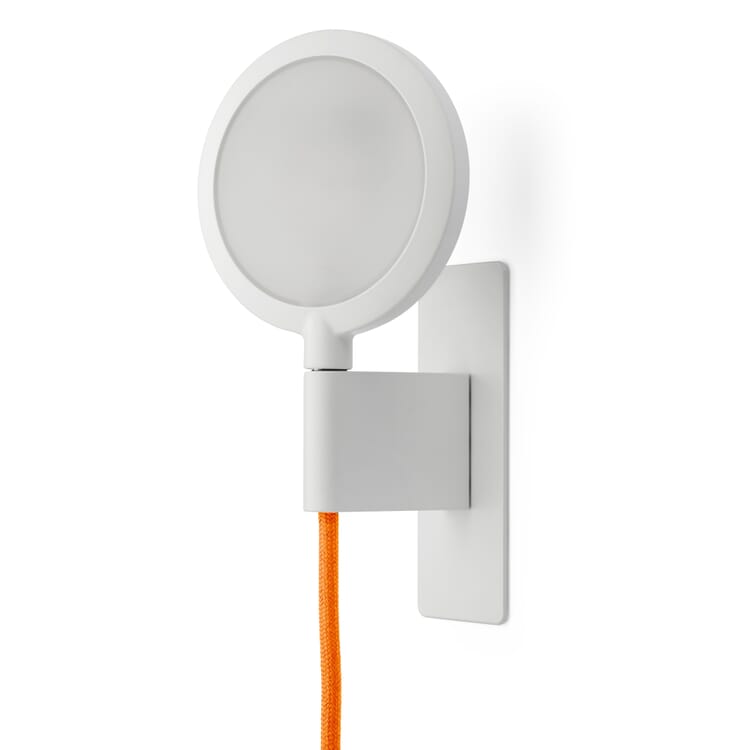 Wandleuchte MAG., Weiß / Kabel: Orange