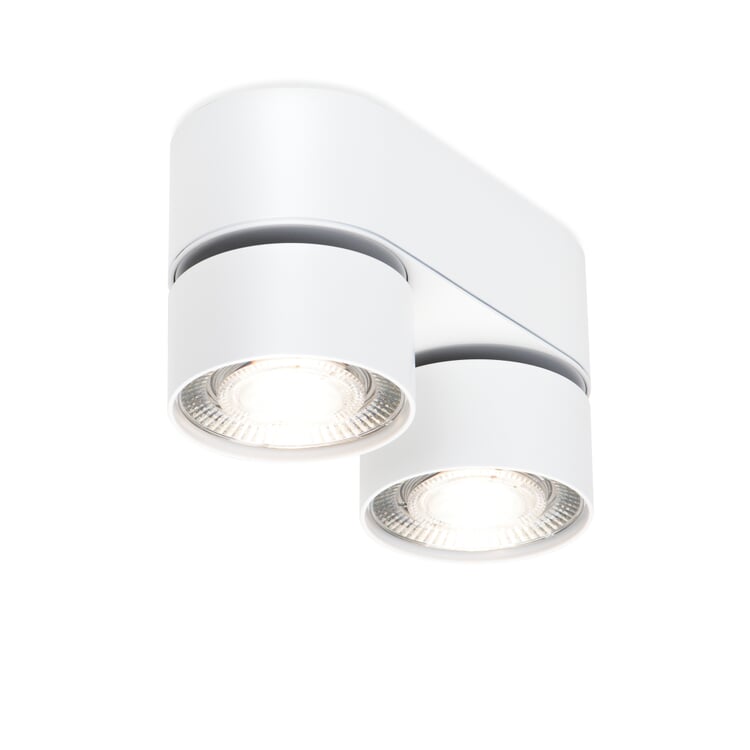 Surface mounted spotlight Wittenberg, RAL 9016 Traffic white