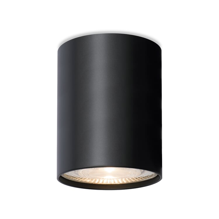 Surface mounted spotlight Wittenberg, RAL 9005 Jet black