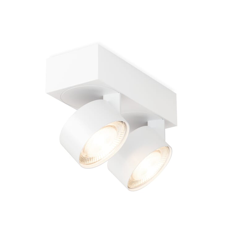 Surface mounted spotlight Wittenberg, RAL 9016 Traffic white