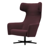 HAVANA Swivel Armchair Aubergine / Black