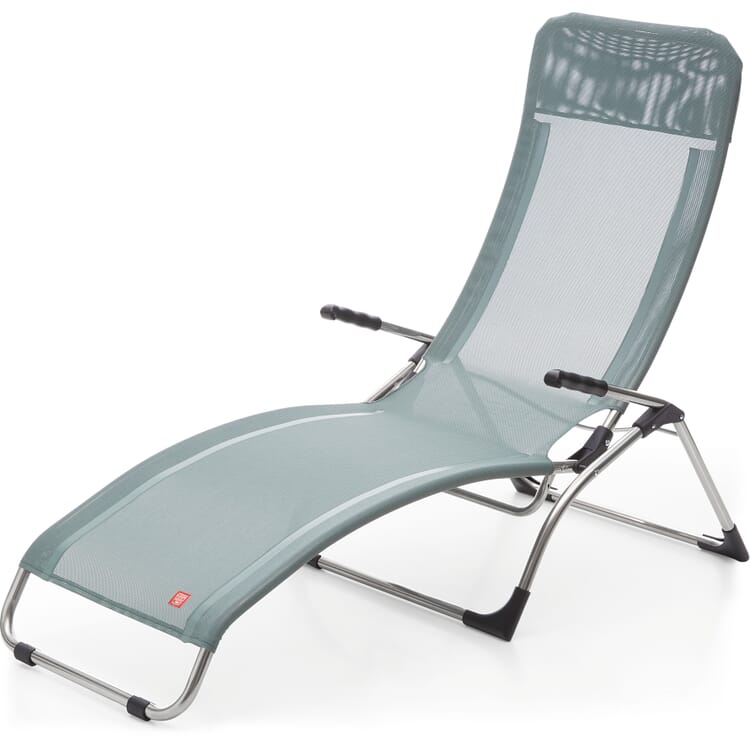 Deck chair Gstaad, Silver / Green