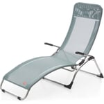 Gstaad Deck Chair" Silver / Green