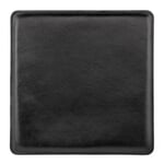 Sitzkissen Leder Quadrat Schwarz
