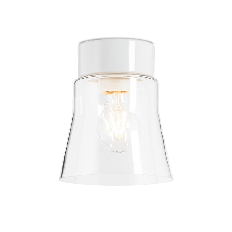 Ceiling light cylinder Open, Clear glass