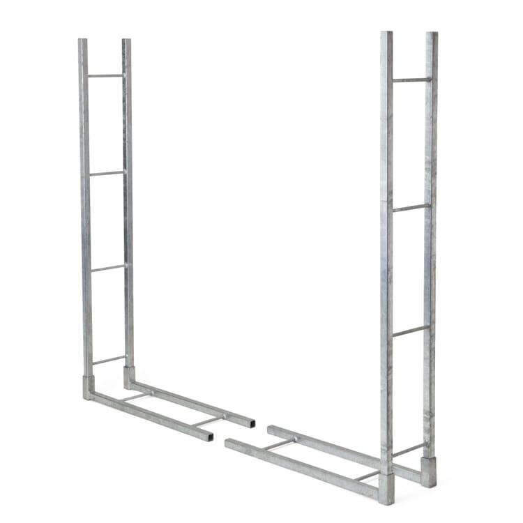 Galvanized steel firewood rack