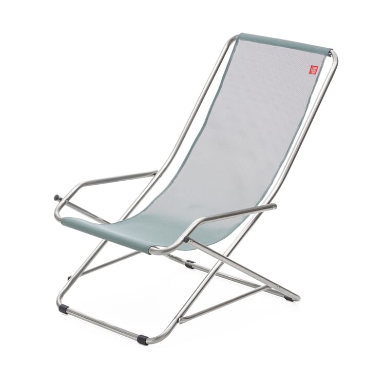 Dondolina deck chair, Silver / Green