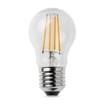 LED-Filament-Kugellampe E27 4,5 W Klar