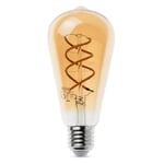 LED Filament Light Bulb with Golden Finish Rustic Shape E27 5.5 W