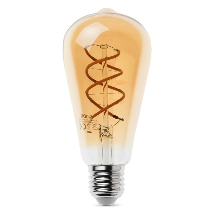 LED-Zier-Filamentlampe, Rustika E27 5,5 W