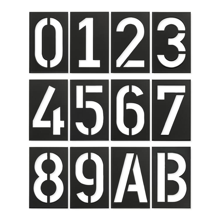 House number Spiekermann Industrial, Black gray