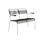 Säntis armrest bench, hot-dip galvanized Anthracite