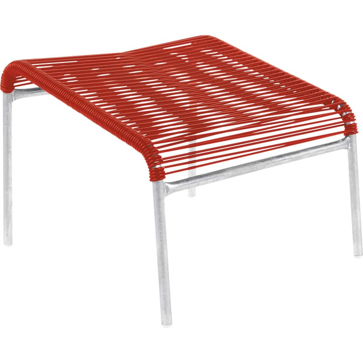 Footstool Säntis, hot-dip galvanized, Signal red RAL 3001